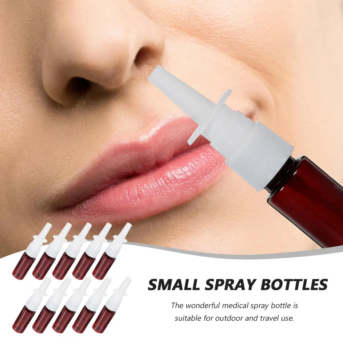 ARTIBETTER Refillable Spray Bottle 15ml | Leakproof Amber Plastic for Travel & Home - view 5