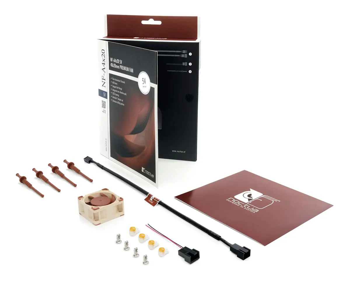 Noctua NF-A4x20 5V Fan 40x20mm | Premium Quiet 3-Pin, Brown, Pack of 2 - view 6