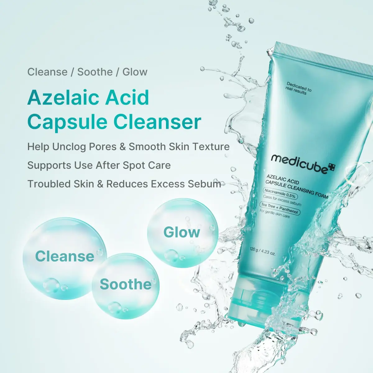 medicube Azelaic Acid Capsule Foam Cleanser 125ml (4.23 Fl Oz) | Soothing Daily Cleanser for Troubled Skin - view 2
