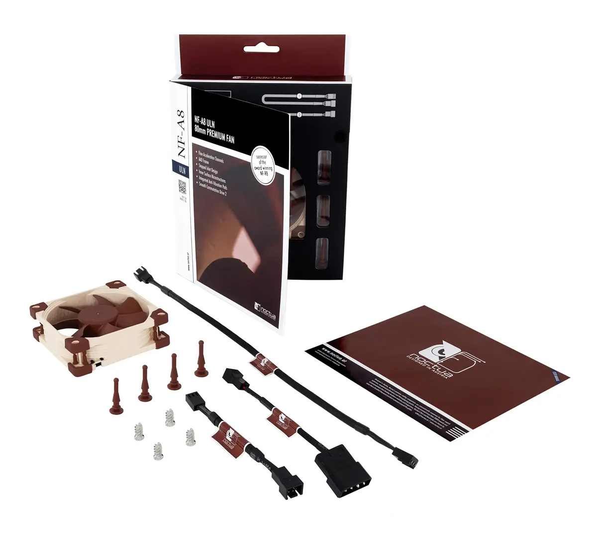 Noctua NF-A8 ULN Ultra Quiet Silent Fan 80mm Brown 2-Pack | 1400 RPM 3-Pin Air Cooler - view 5