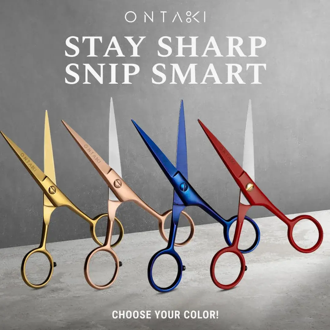 Ontaki 5" Beard & Mustache Scissor with Combs & Case | German Steel Precision Grooming Tool - view 6