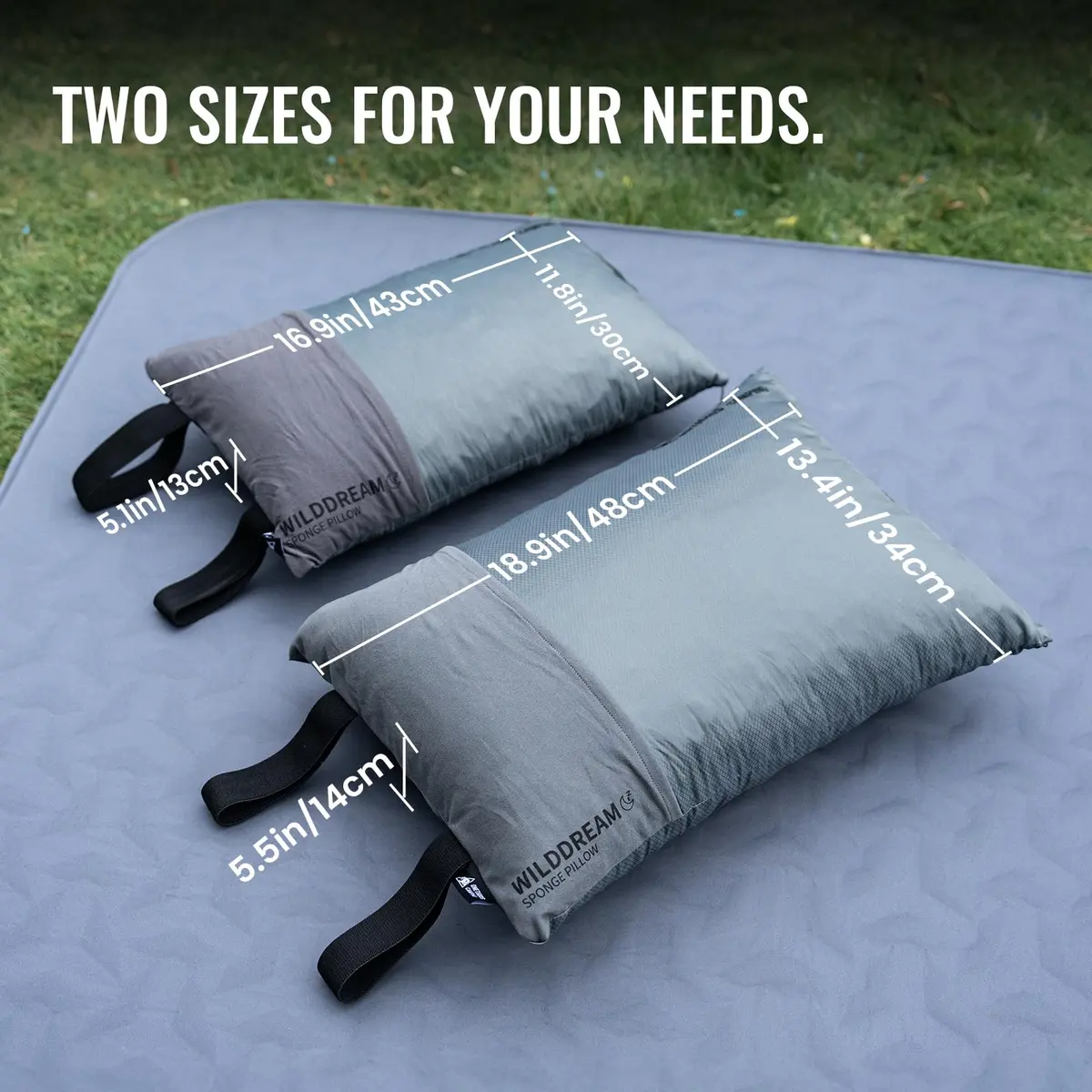 ONETIGRIS Wilddream Camping Pillow, Shredded Memory Foam, Compact 48cm (18.4") x 34cm (13.4") x 15cm (5.9") | All-Season Comfort for Backpacking & Travel - view 4