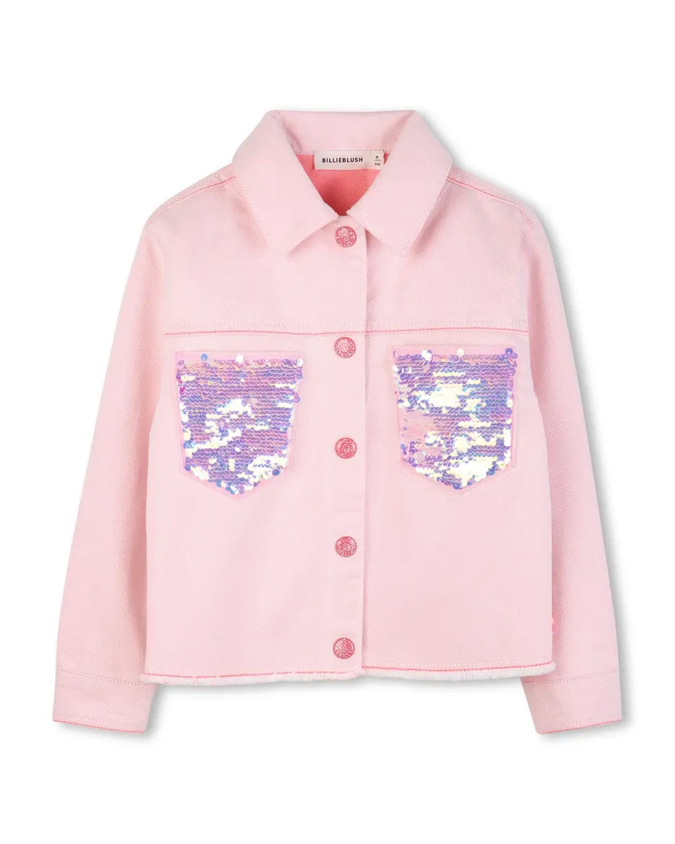 Billieblush Girls Jacket, Pink Off White, 8 Years | Stylish & Durable Kids Coat - main product image