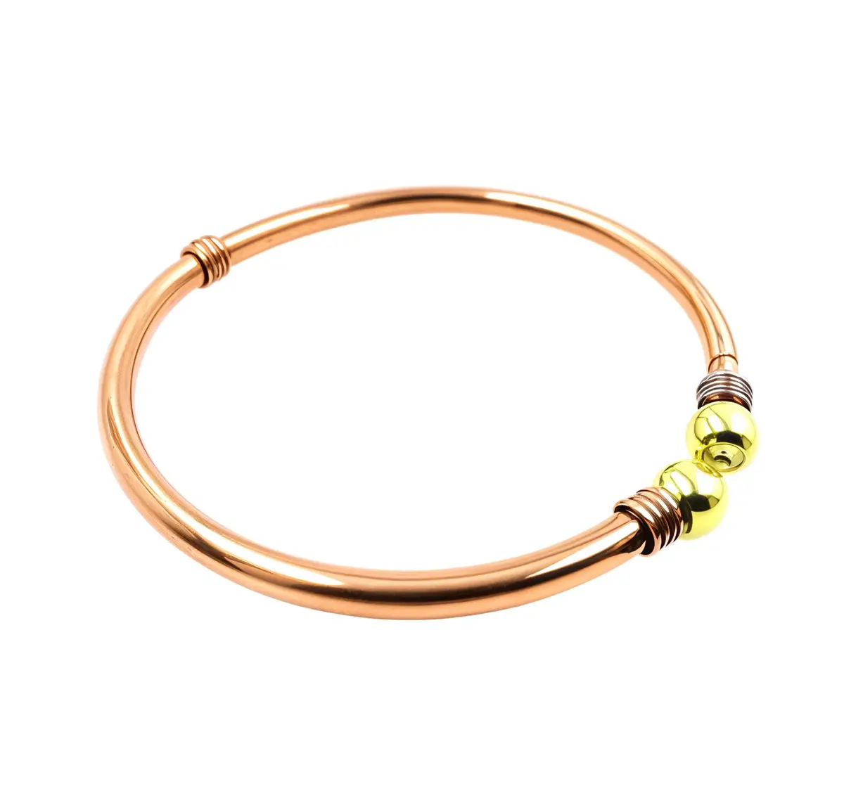 SHINDE EXPORTS Pure Copper Leg Anklet Bracelet Kada 75gms (6mm Rod) | Adjustable Unisex Indian Jewelry - main product image