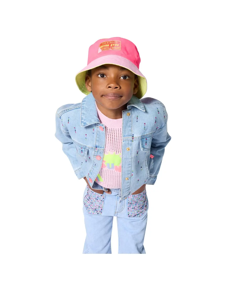 Billieblush Girls Denim Jacket, Double Stone+Bleach, 8 Years | Stylish, Durable & Comfortable - view 2