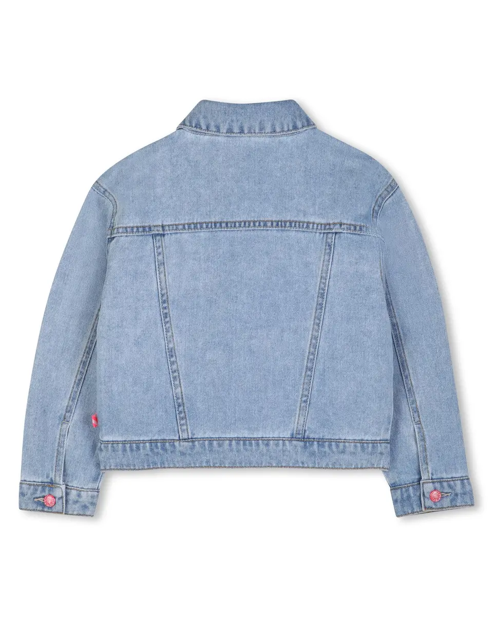 Billieblush Girls Denim Jacket, Double Stone+Bleach, 8 Years | Stylish, Durable & Comfortable - view 4