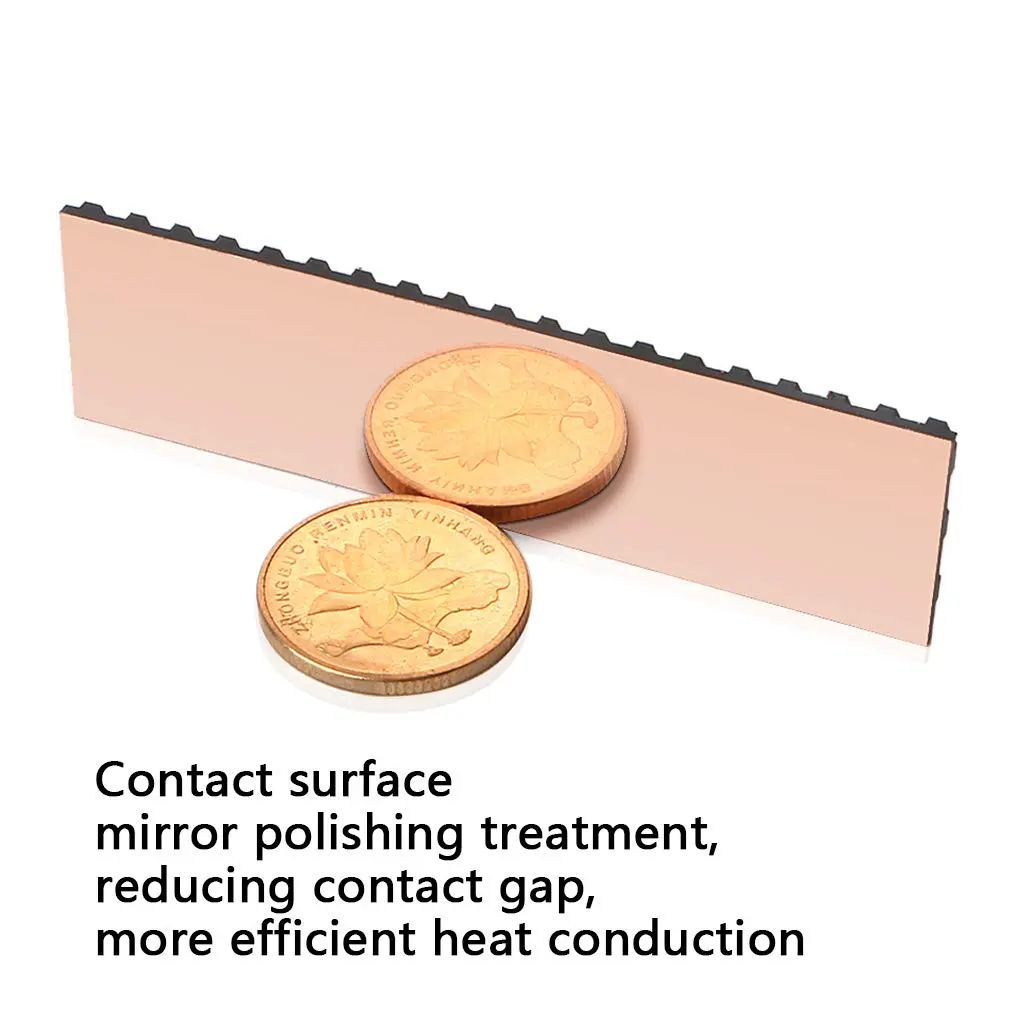 icepc M.2 Heatsink for PS5 PCI-E NVME 2280 SSD | Graphene Copper Heat Sink, 70x20mm, Pack of 2 - view 4