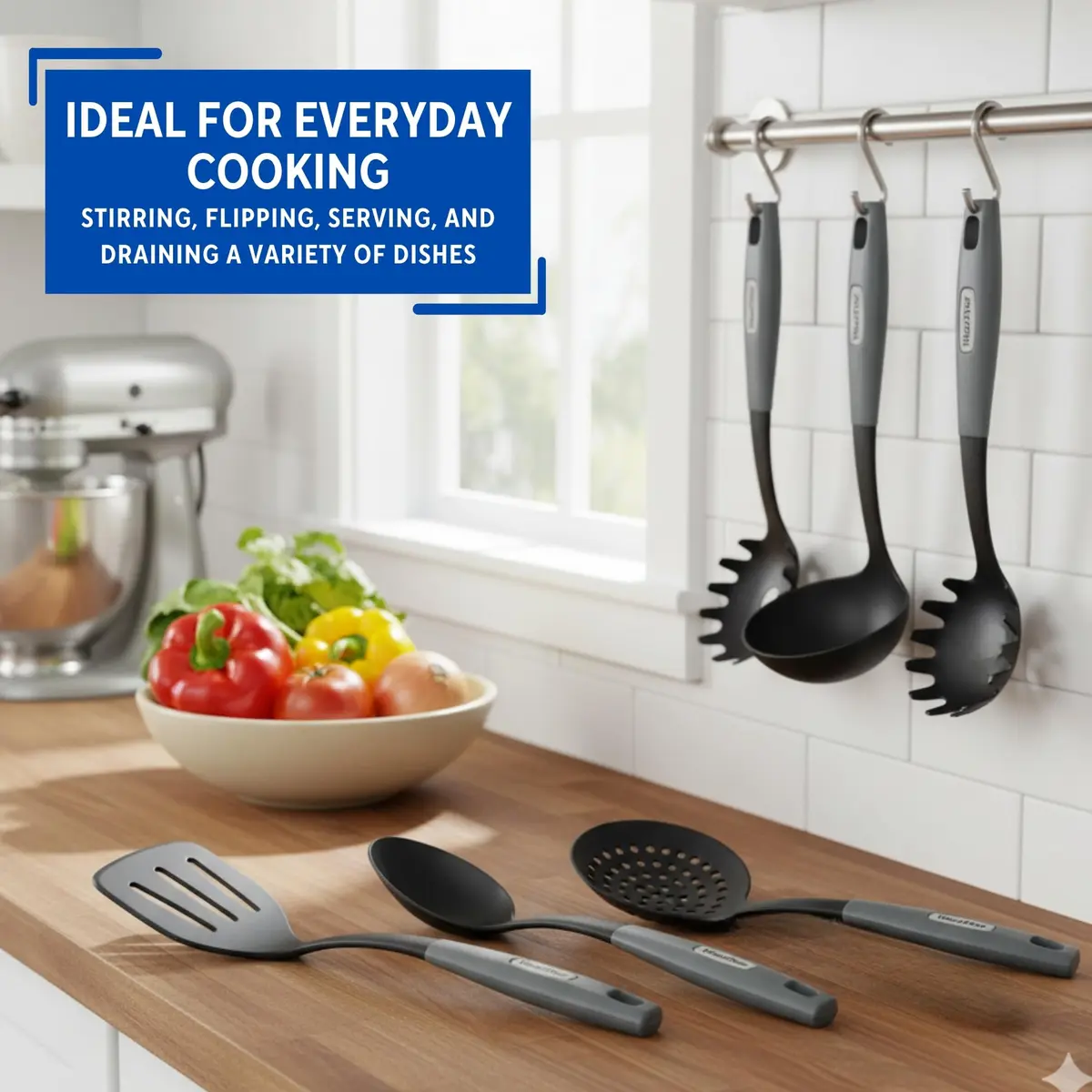 Wearever 6 Piece Nylon Kitchen Utensil Set | Durable, Heat-Resistant, Nonstick Friendly (70-120 chars) - view 6