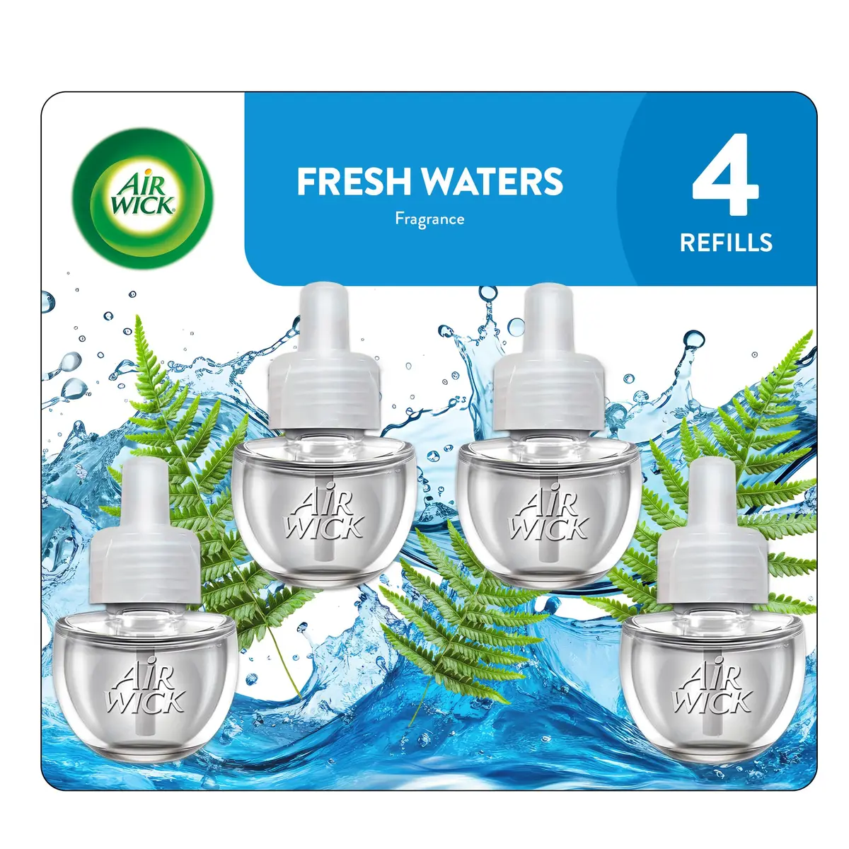 Air Wick Plug In Refills, Fresh Waters | Continuous Fragrance for Up to 70 Days - main product image