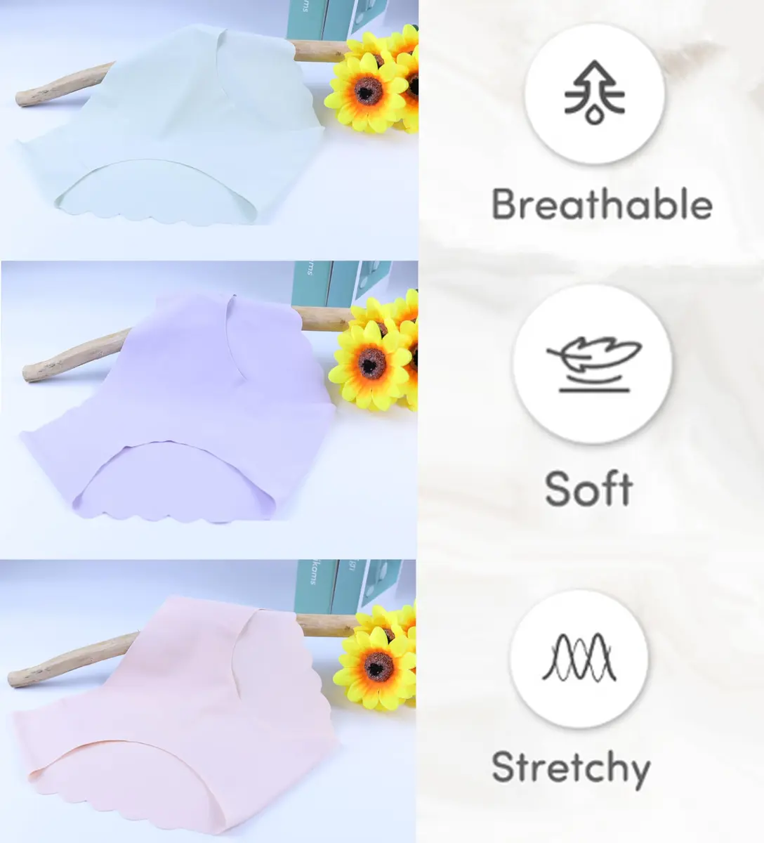 Boboking Teen Girls Seamless Underwear No Show Tagless Briefs 13-14 Years | Breathable, Invisible & Comfortable - view 6