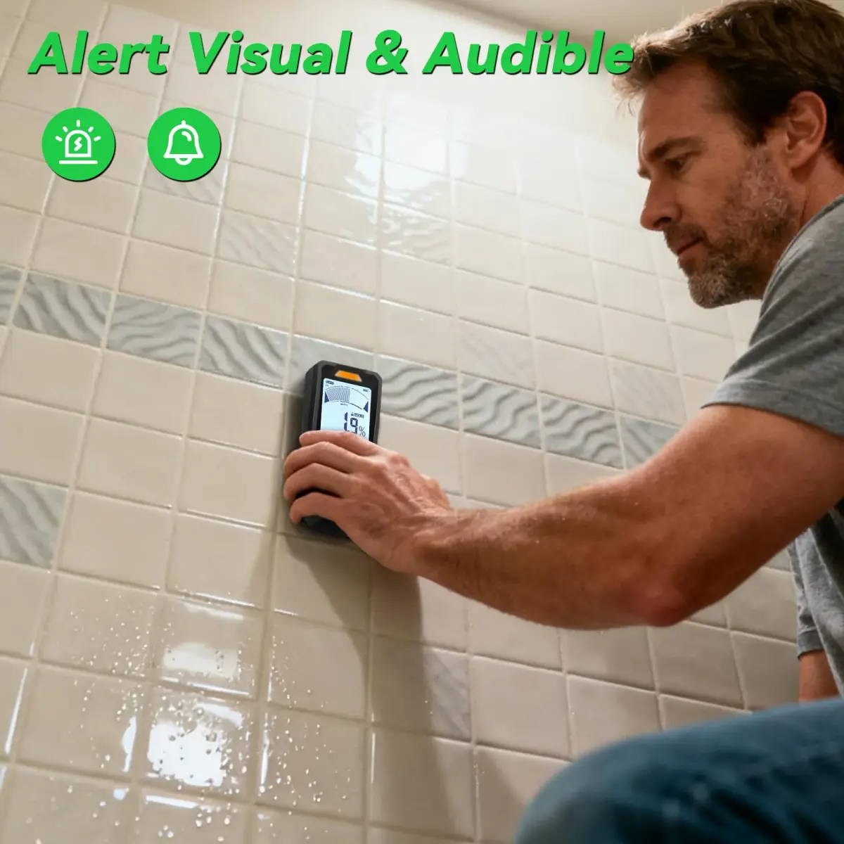 RDINSCOS Pinless & Pin-Type Moisture Meter for Wood, Drywall & Concrete | Digital LCD Moisture Reader with Audible Alarm - view 4