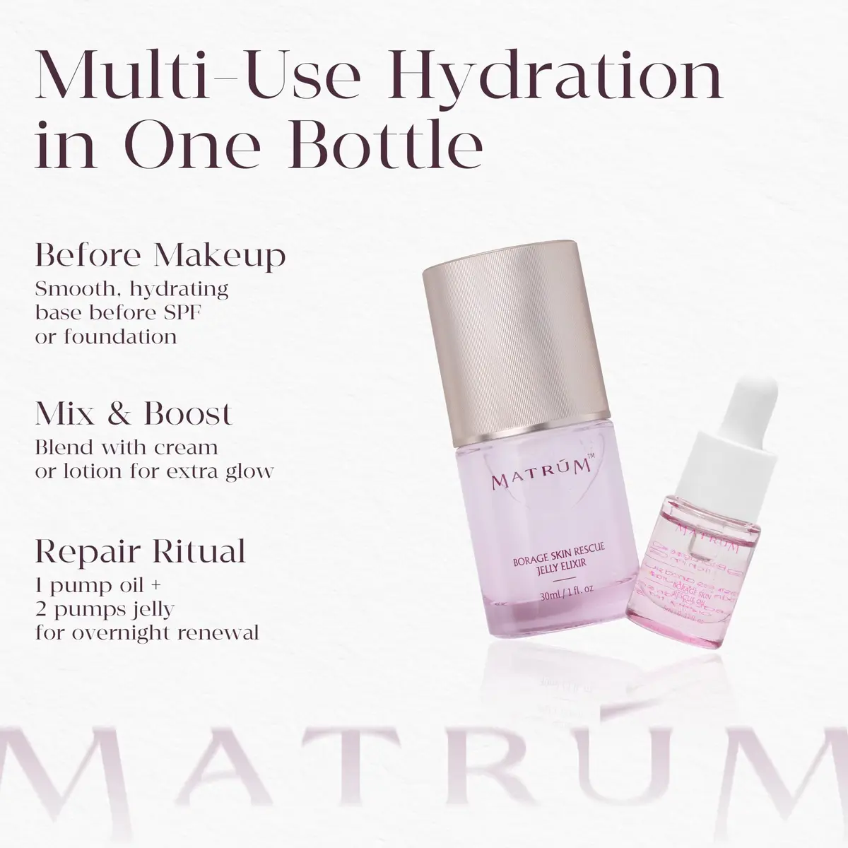 MATRÚM Organic Barrier Repair Face Serum – Brightening, Firming & Hydrating Serum for Dry & Sensitive Skin, Soothes Redness & Dryness, with Niacinamide, Vitamin E & Camelina Seed Oil - view 7