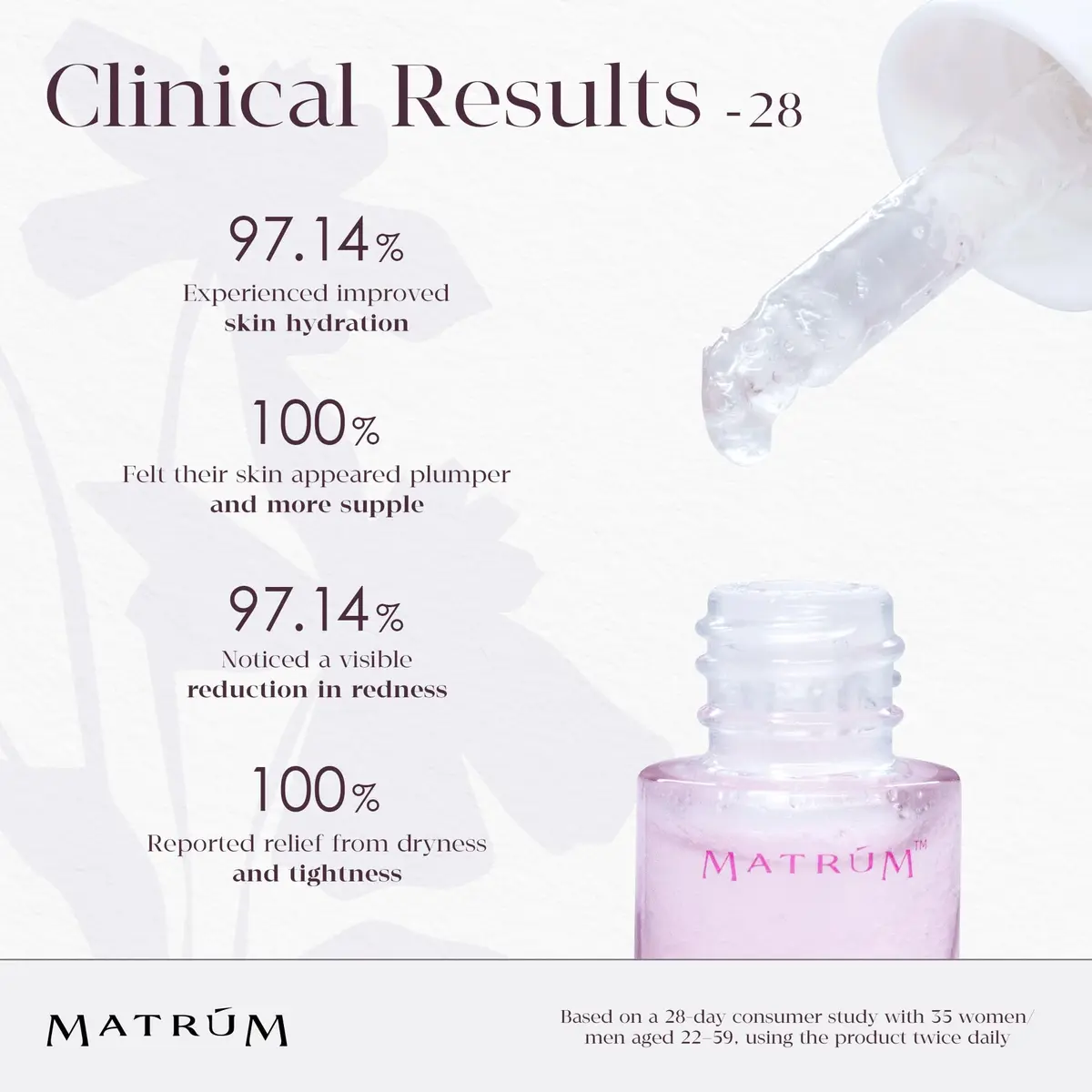 MATRÚM Organic Barrier Repair Face Serum – Brightening, Firming & Hydrating Serum for Dry & Sensitive Skin, Soothes Redness & Dryness, with Niacinamide, Vitamin E & Camelina Seed Oil - view 2