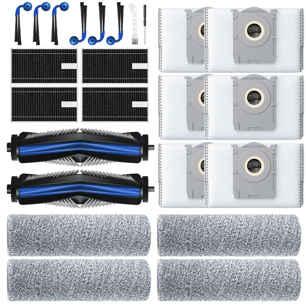 Lacvik X9 Accessory Kit for ECOVACS DEEBOT X9 PRO OMNI, X9 PRO Robot Vacuum | 24-Piece Set with 3L Dust Bags & HEPA Filters - view 9