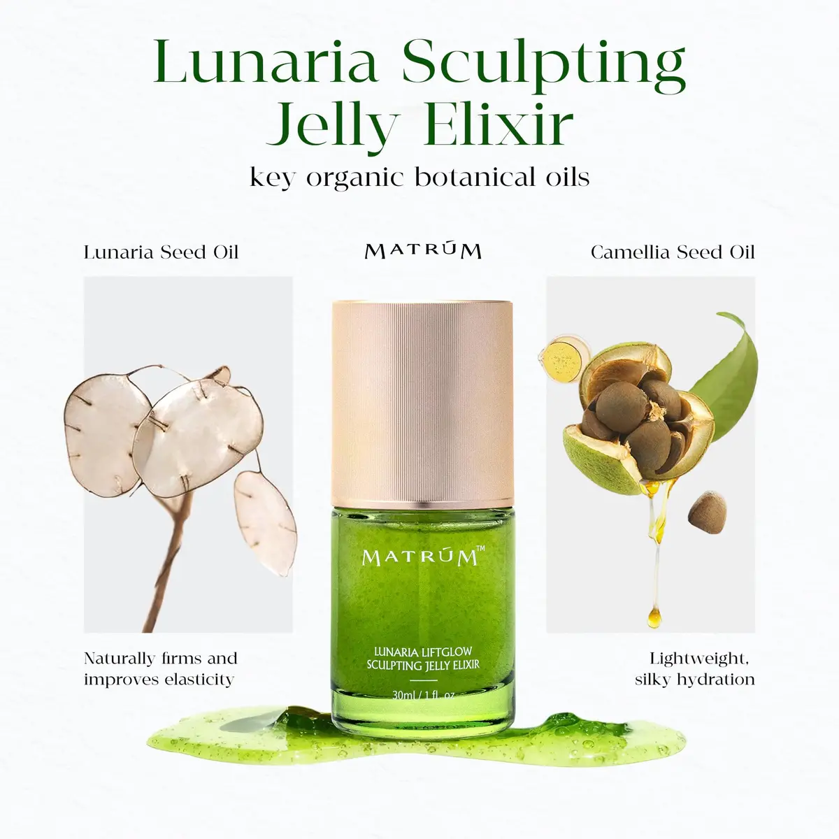 MATRÚM Organic Anti Aging Serum 1 Fl Oz | Firming & Brightening Face Oil for Sensitive Skin - view 3