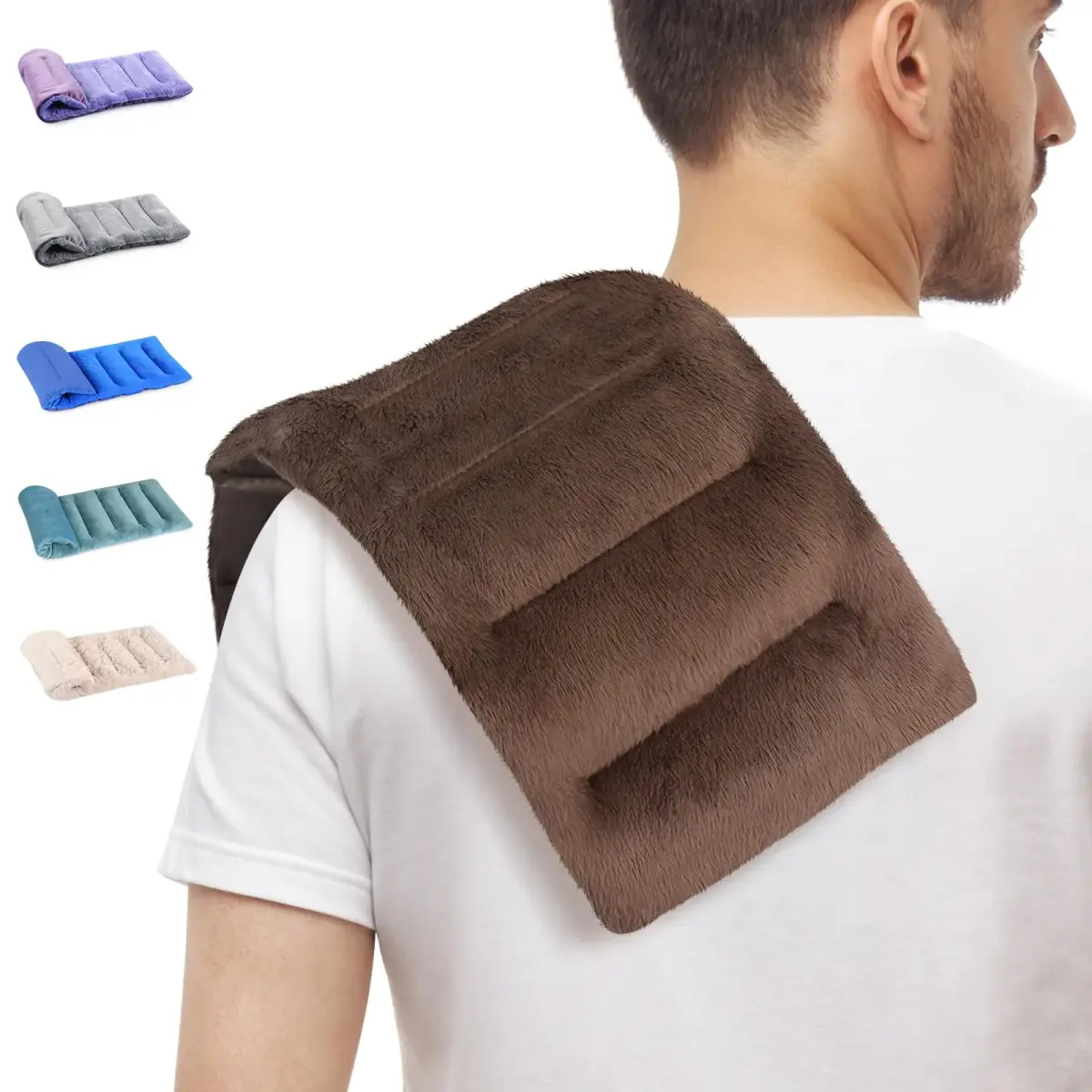 SuzziPad Microwave Heating Pad 7"X16" Brown | Moist Heat for Muscle Soreness & Fatigue - main product image