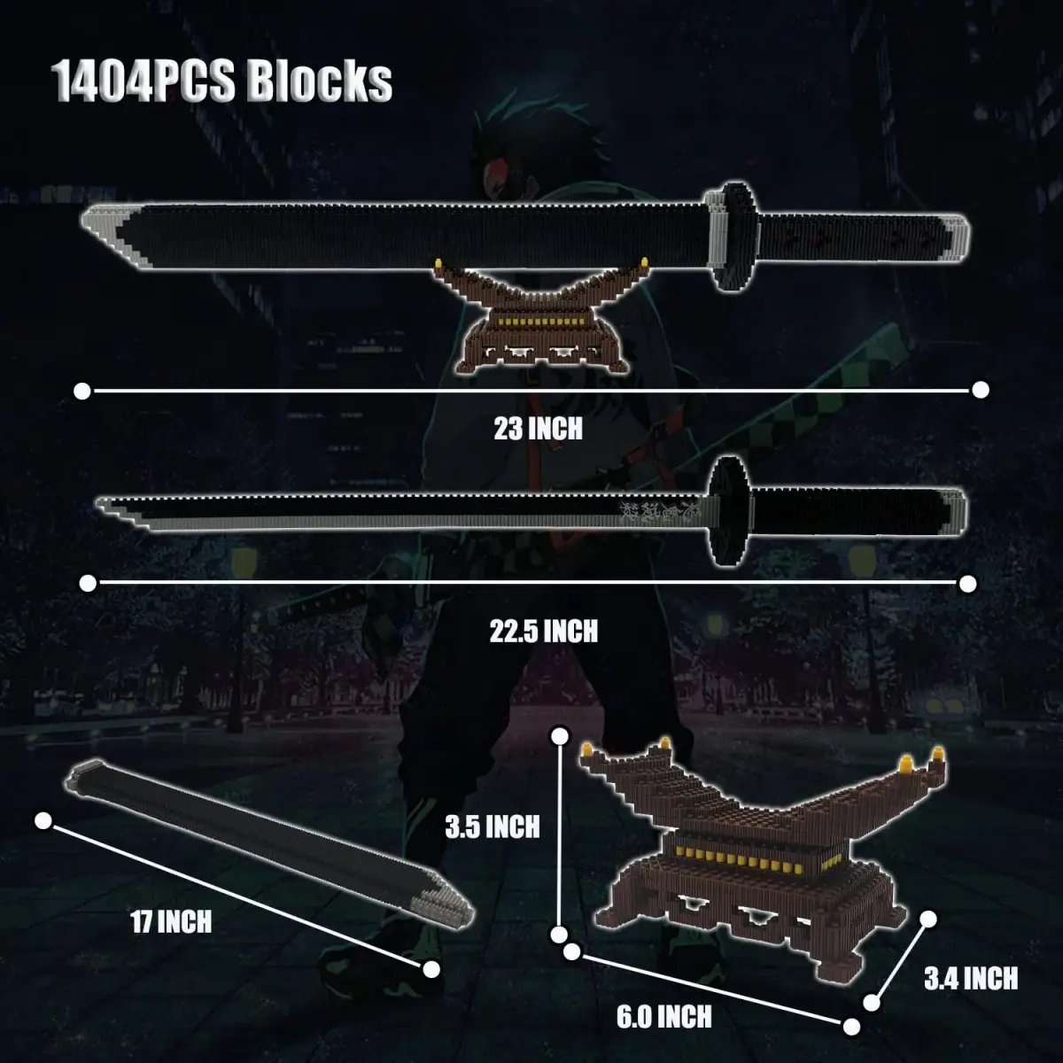 Beego Kill Demon Sword Building Kit 1401PCS | Educational STEM Toy for Teens & Adults - view 2