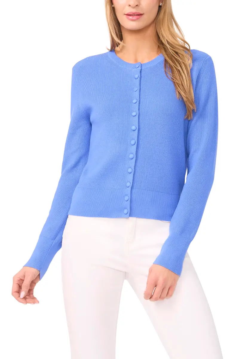 CeCe Long Sleeve Crew Neck Cardigan | Soft Viscose Blend, Versatile Layering (70-120 chars) - main product image