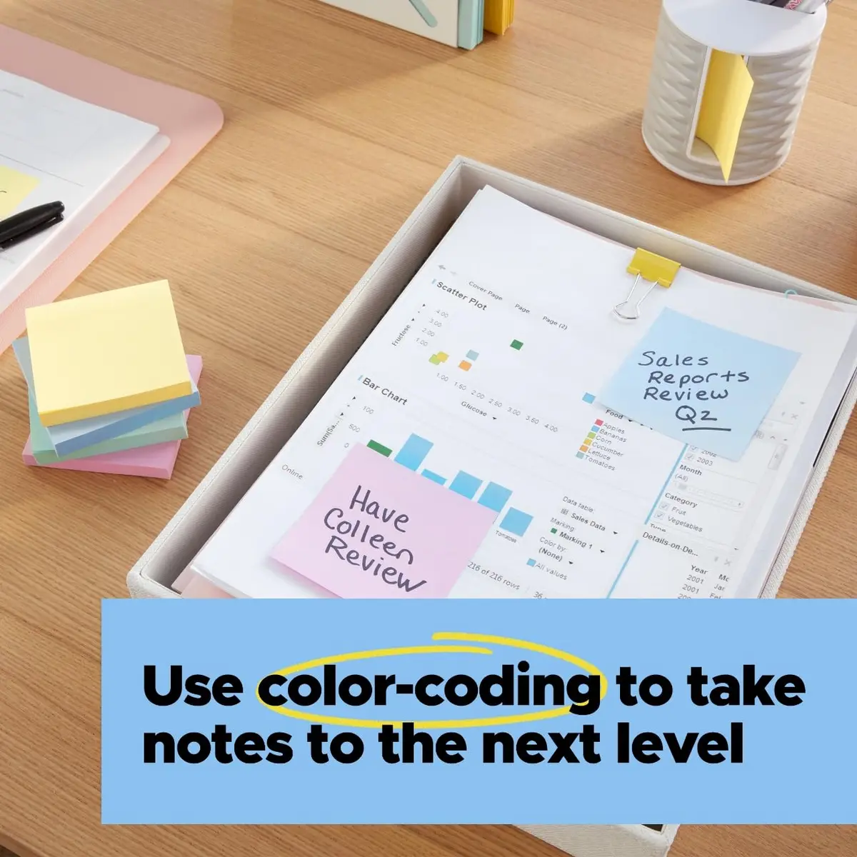 Post-it Super Sticky Notes Wanderlust Pastels Collection 3x3 in, 70 Sheets/Pad, 24 Pads | 2X Sticking Power, Recycled Paper - view 8