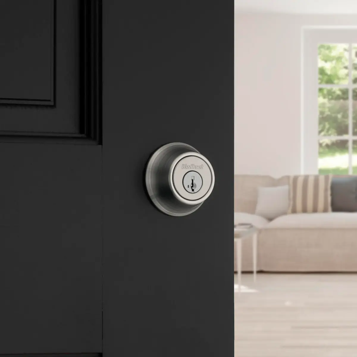 Kwikset 660 Deadbolt Lock Satin Nickel | SmartKey Security for Enhanced Home Protection - view 2