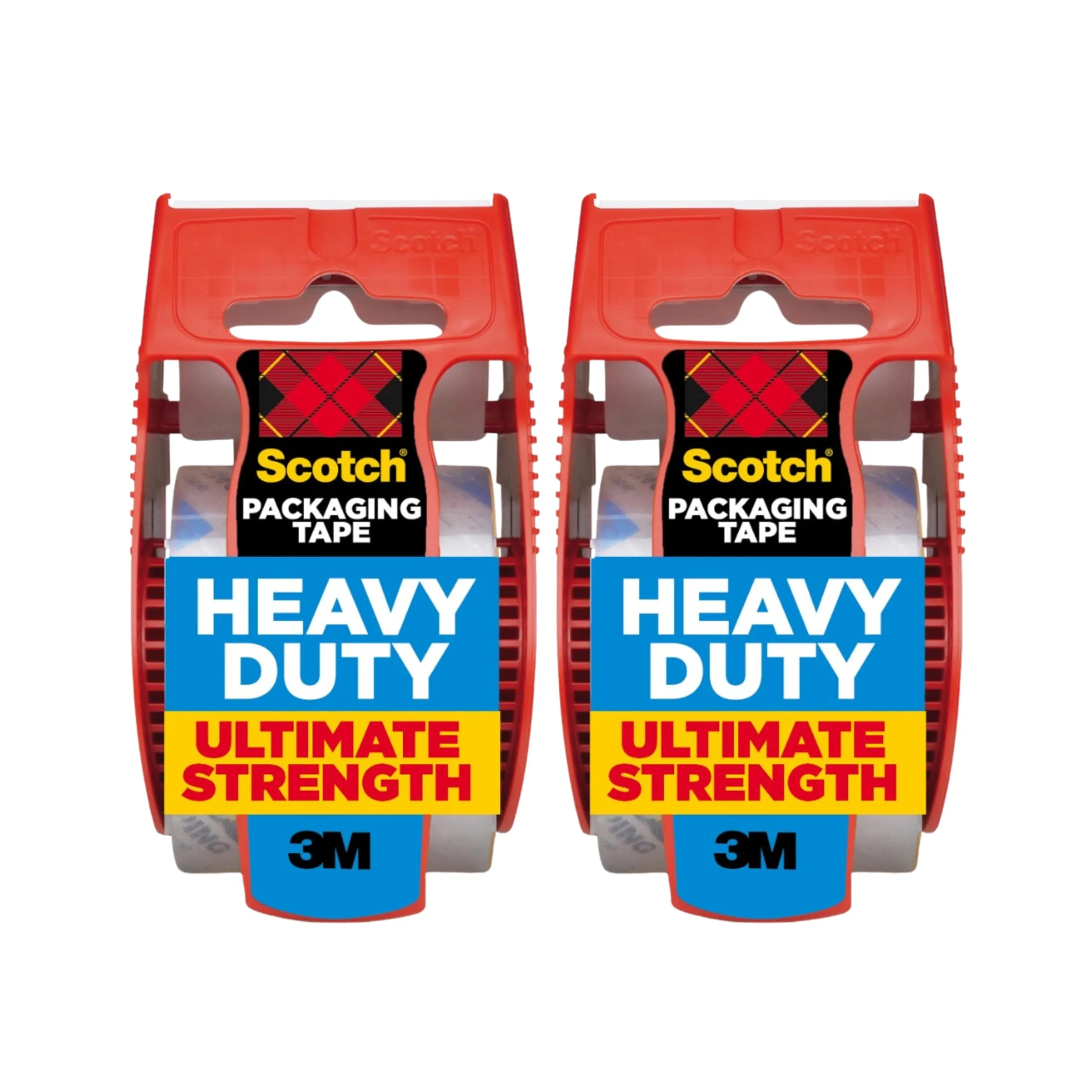 Scotch Heavy Duty Packaging Tape with Dispenser, 2 Rolls (800 Inches Each) Clear | Industrial Strength Adhesive Tape - main product image