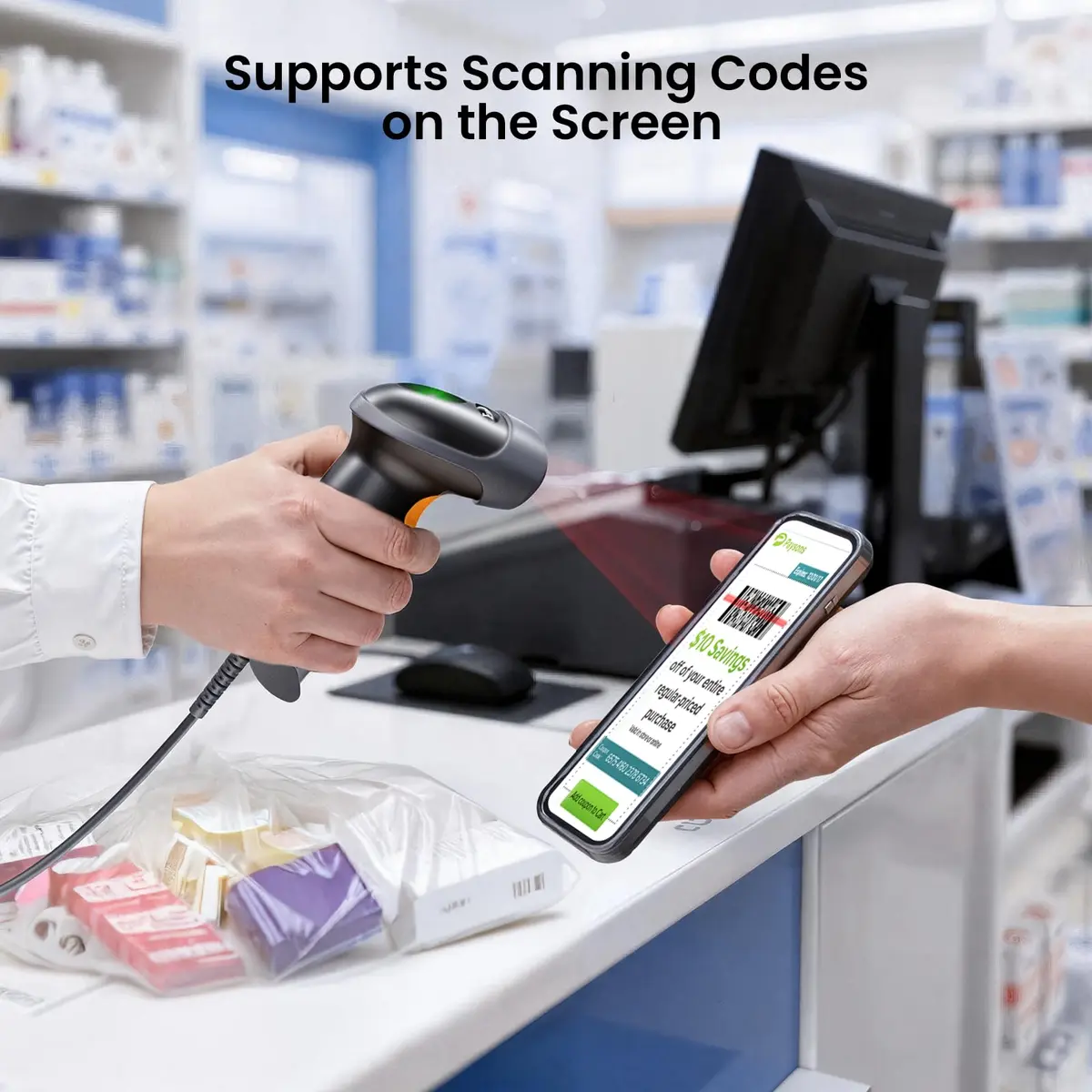 Eyoyo 2D Handheld USB QR Code Scanner - view 4