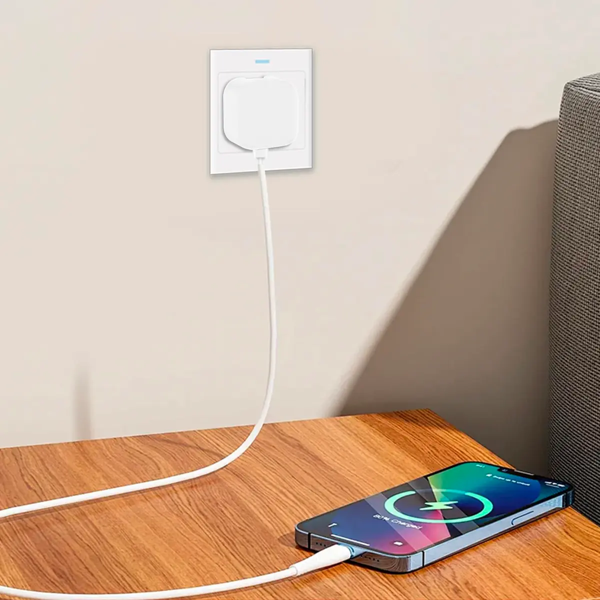Seanai White Soft Silicone Charger Case for Apple 40W Dynamic Power Adapter | 2-Pack, 60W Max Compatible - view 6