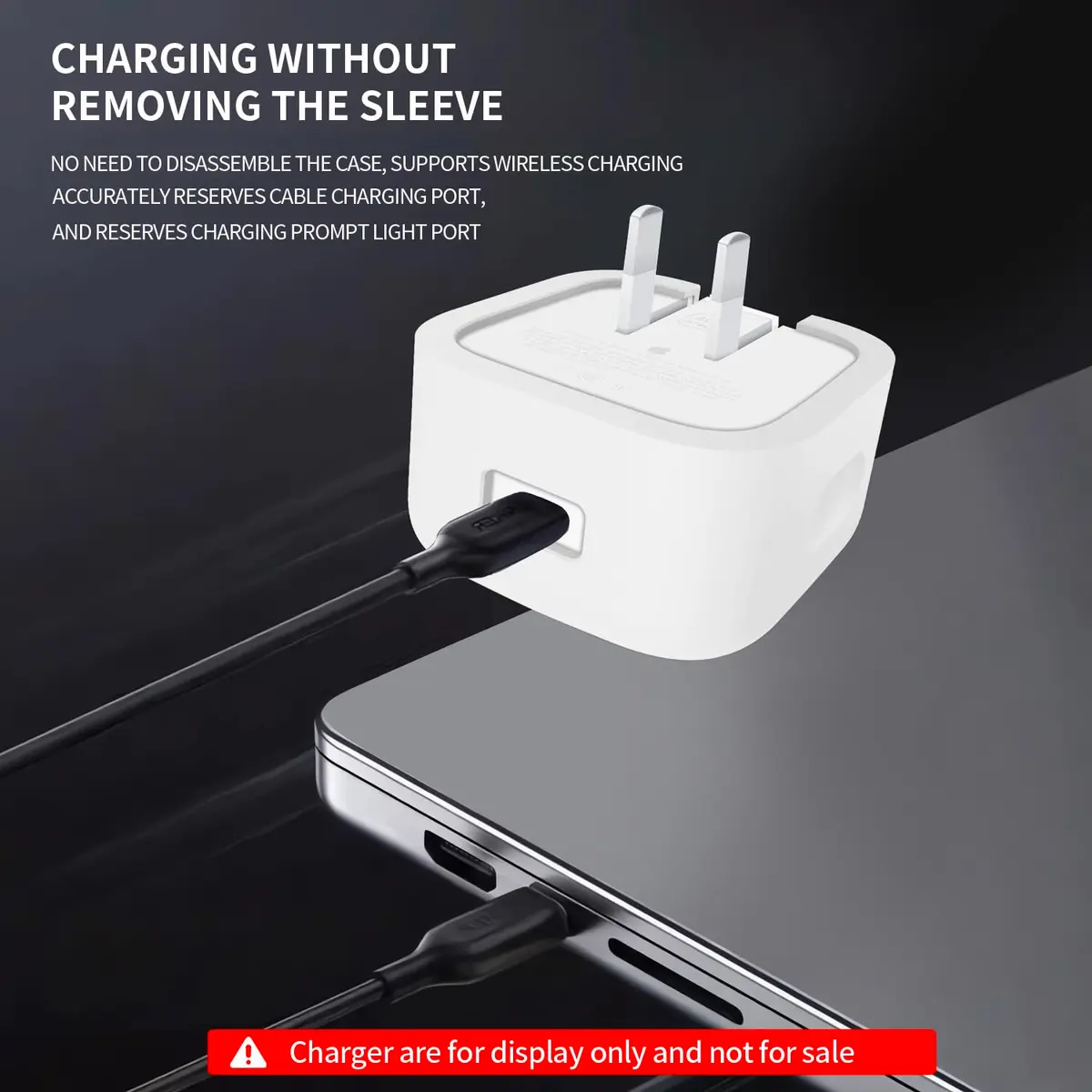Seanai White Soft Silicone Charger Case for Apple 40W Dynamic Power Adapter | 2-Pack, 60W Max Compatible - view 7