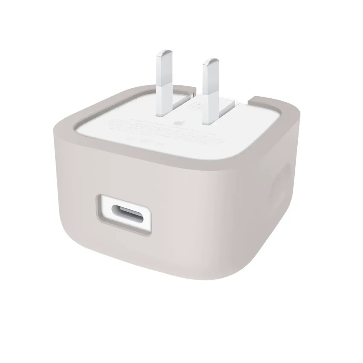 Seanai Grey Silicone Charger Cover for Apple 40W Dynamic Power Adapter | Protects Charger from Scratches & Dirt - main product image