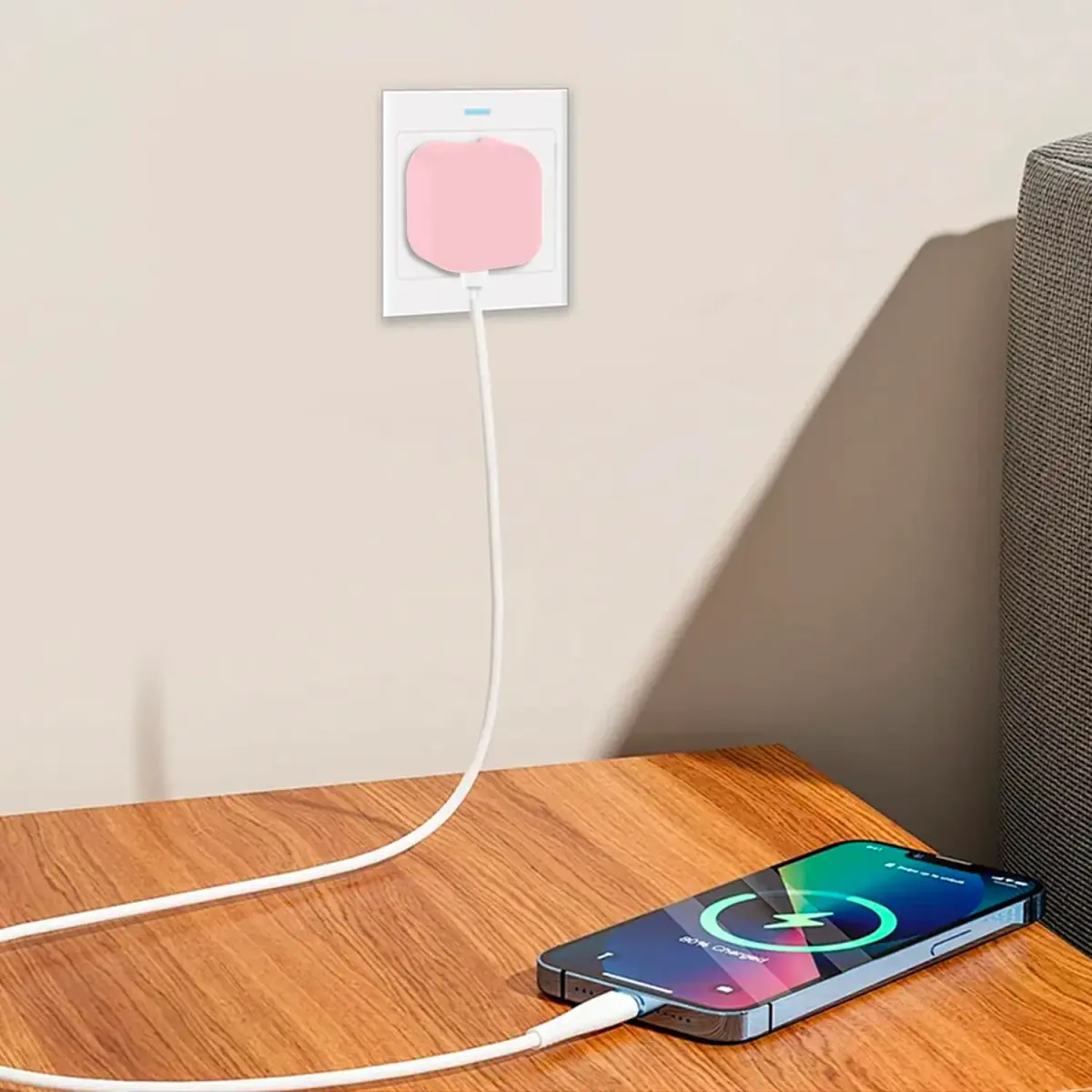 Seanai Pink Silicone Charger Cover for Apple 40W Dynamic Power Adapter 2-Pack | Protects Your Charger - view 6
