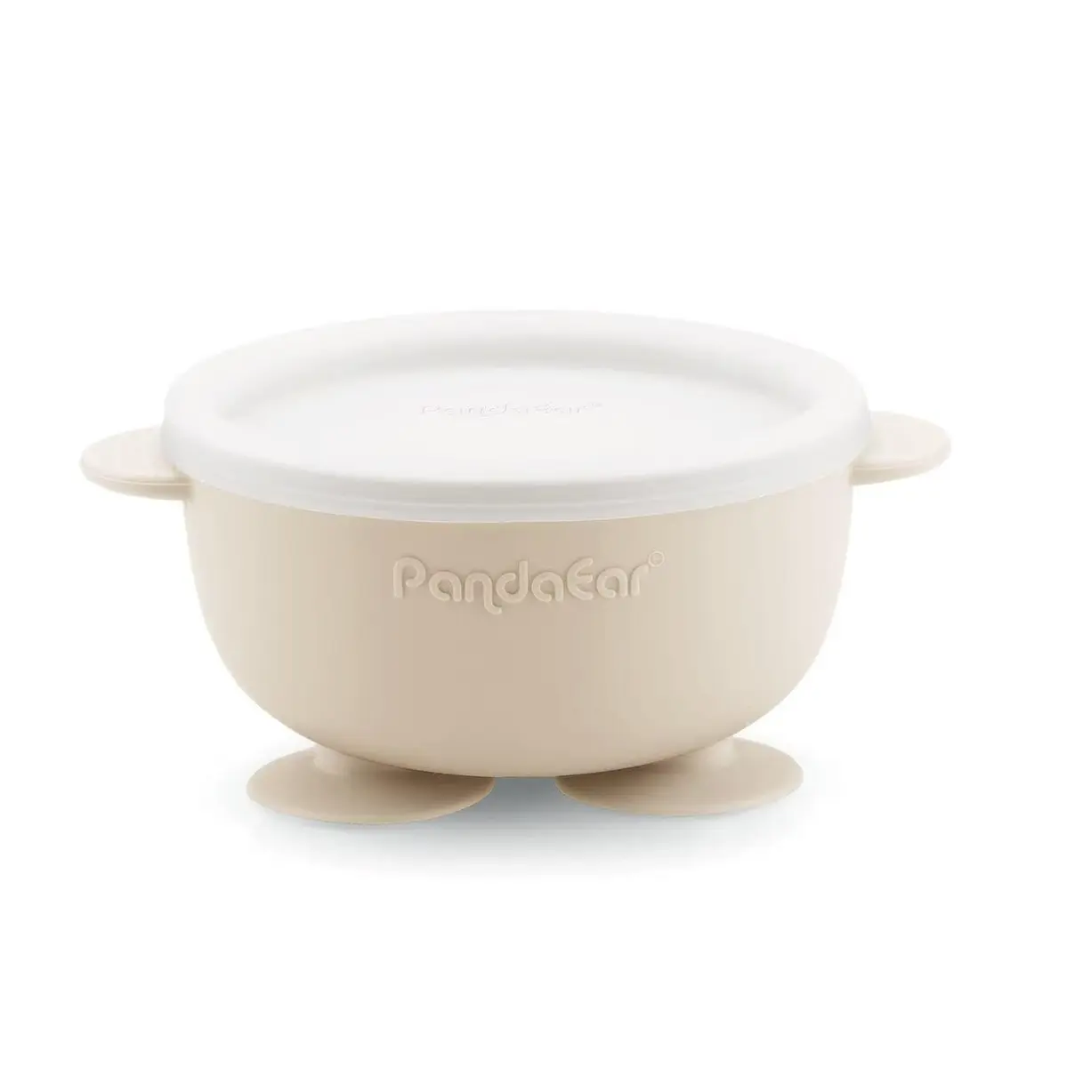 PandaEar Stainless Steel Baby Suction Bowls | Non-Slip, Unbreakable, Mess-Free (Blue Green Beige, With Lids) - view 8