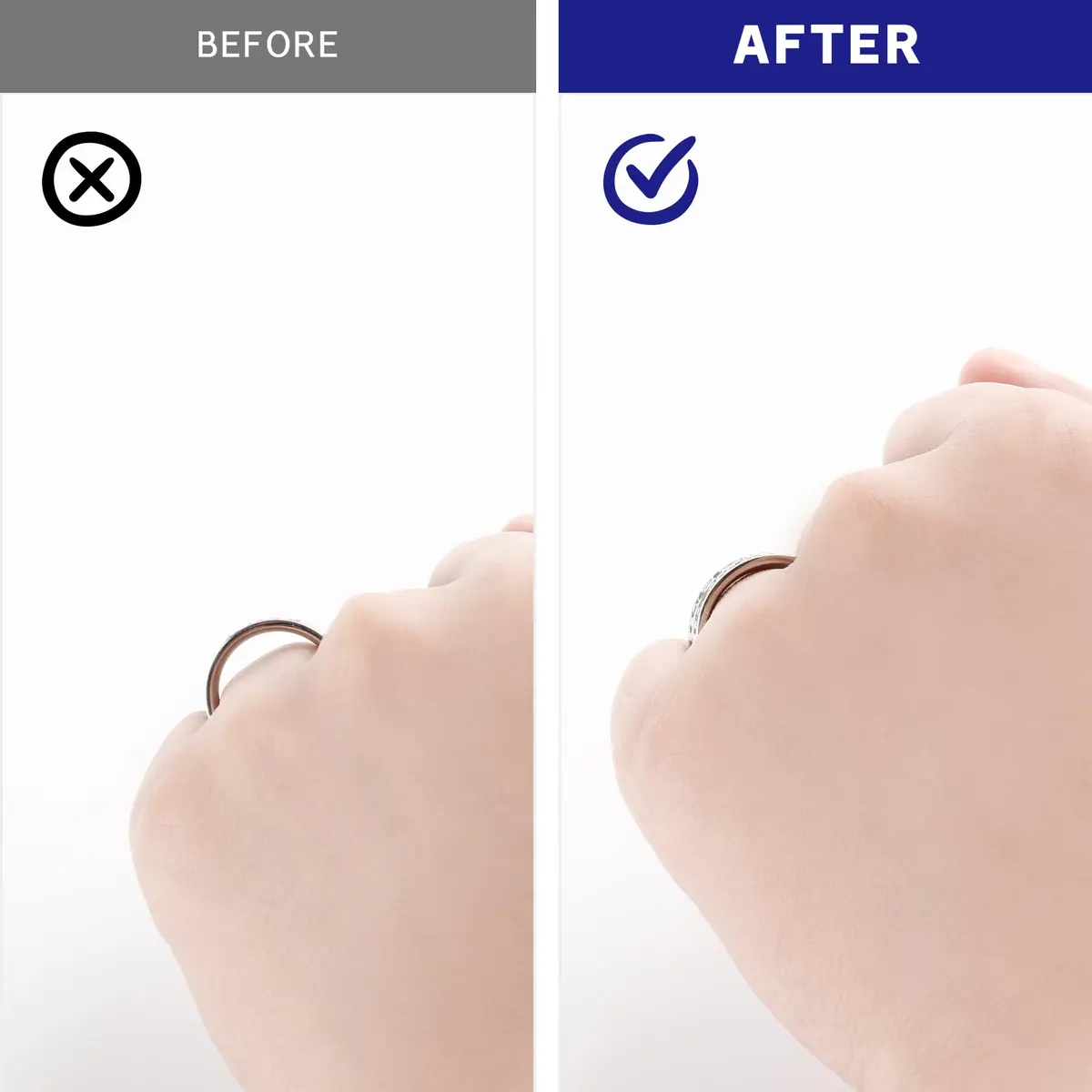 ELETIUO Silver Ring Size Adjuster & Reducer | Invisible Spiral & Metal Guard for Loose Rings - view 4