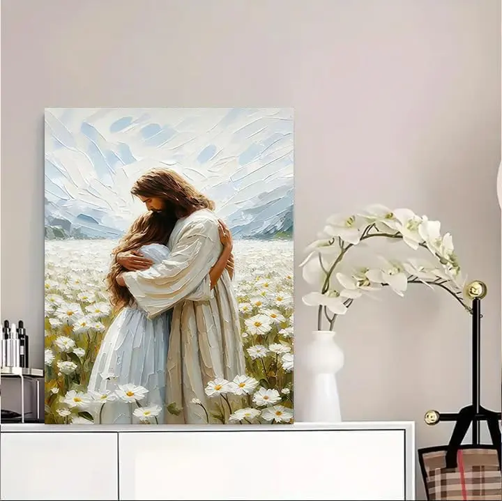 Fairyland JinWenn Jesus Christian Paint by Numbers Kit for Adults Canvas | Easy Beginner Art Craft Kit 40x50 cm (16x20 inches) - view 2