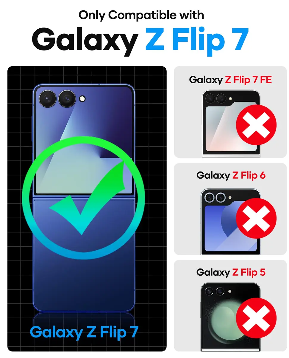 ASAFCASE Galaxy Z Flip 7 Wallet Case with Card Holder, Blue | Slim Protective Cover for Samsung Flip 7 - view 2