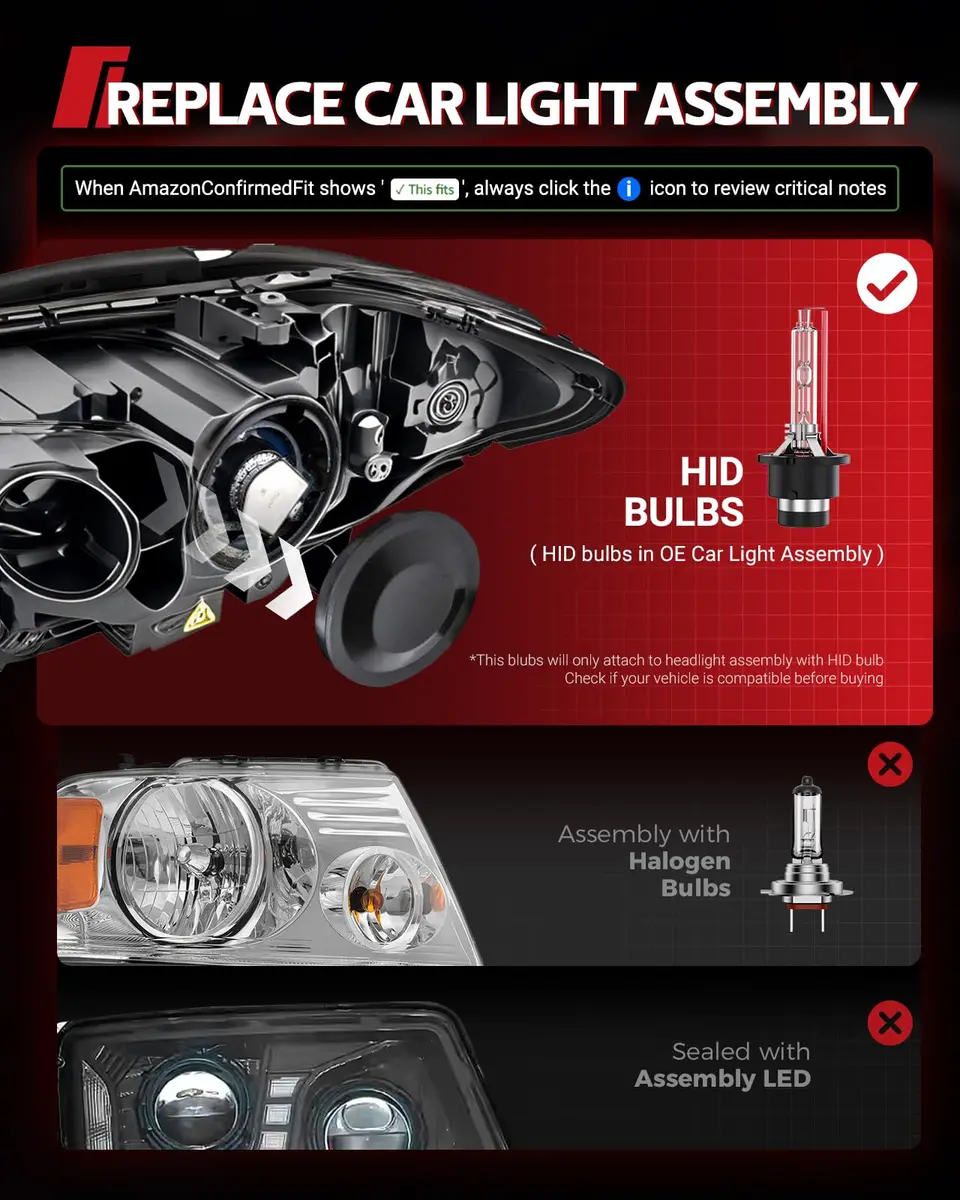 Torchbeam D2S HID Xenon Headlight Bulbs 6000K Cool White 35W Pack of 2 | Enhanced Brightness & All-Weather Reliability - view 4