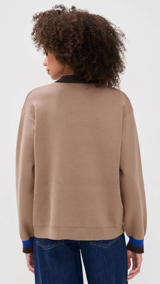 BAUM UND PFERDGARTEN Women's Chira Pullover XXS | Polo-Style Milano Knit, Loose Fit, Drop Shoulders - view 3