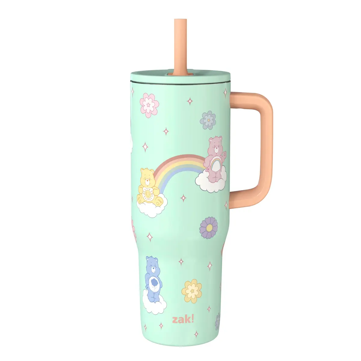 Zak Designs Care Bears 30oz Spill-Proof Insulated Stainless Steel Tumbler | Fun Cartoon Art, Keeps Drinks Cold, Travel Ready - main product image