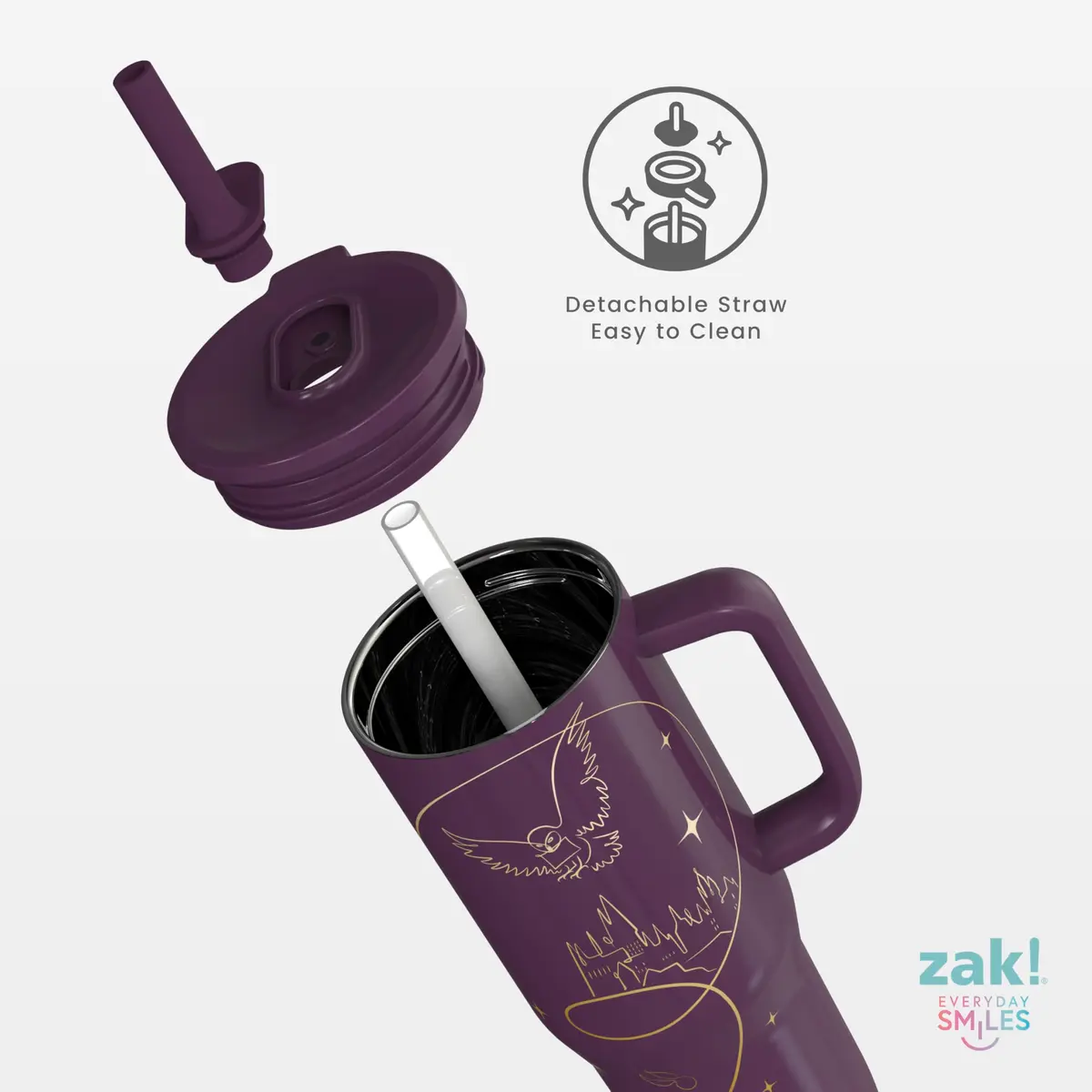 Zak Designs Harry Potter 30oz Insulated Stainless Steel Tumbler | Spill-Proof Travel Mug for Fans - view 6