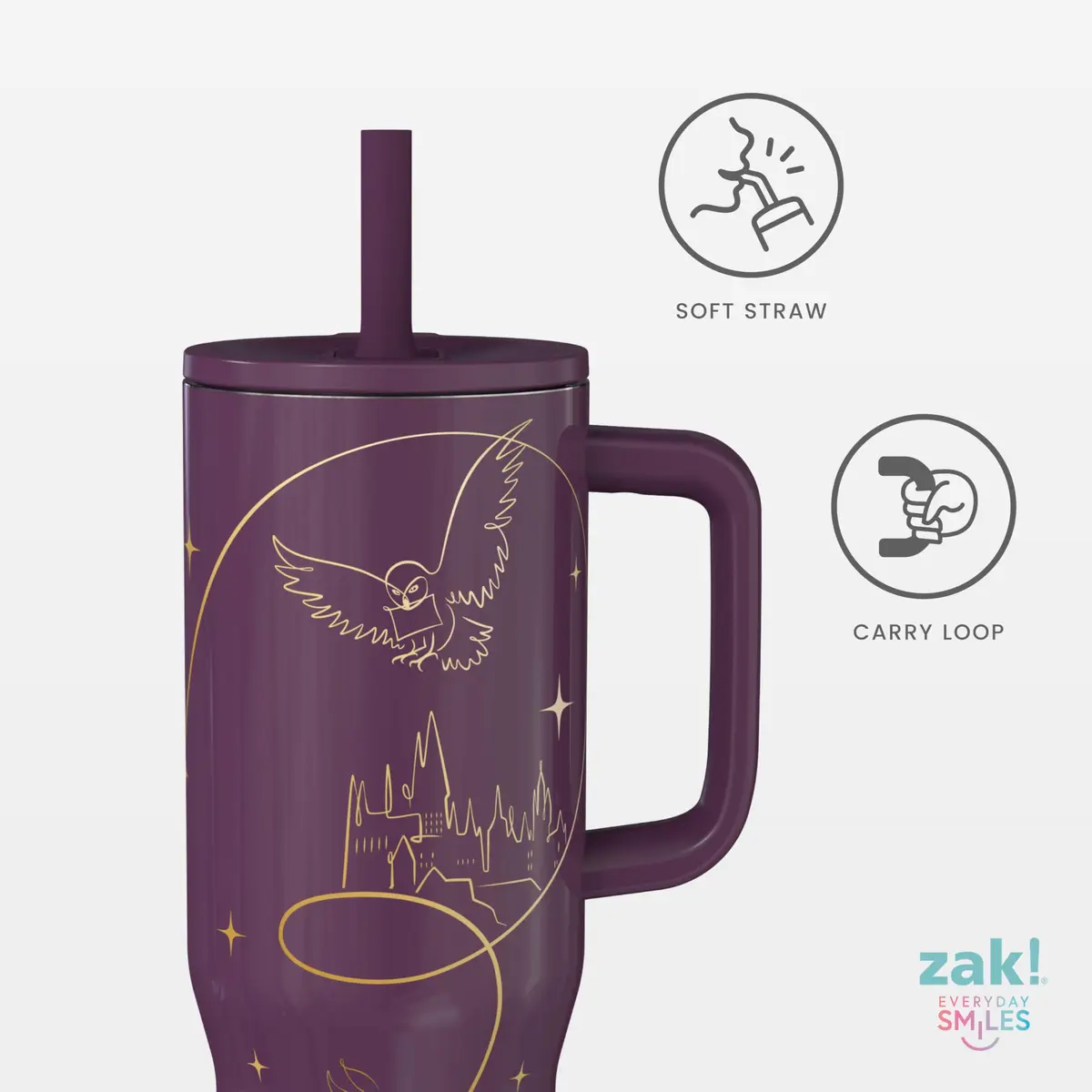 Zak Designs Harry Potter 30oz Insulated Stainless Steel Tumbler | Spill-Proof Travel Mug for Fans - view 4