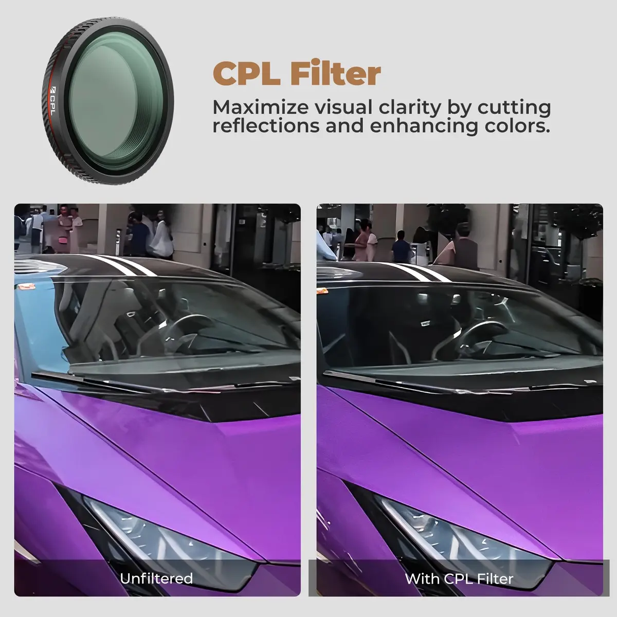 Freewell CPL Filter for DJI Osmo Nano 1mm (0.04in) | Reduces Glare & Enhances Contrast - view 2