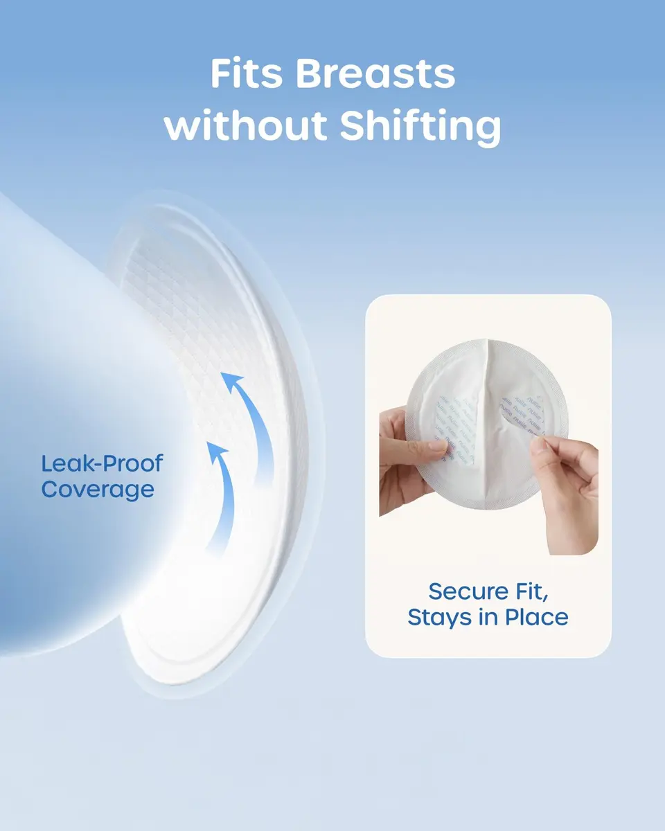 Nuliie High-Absorbency Blue Core Nursing Pads 200 Count | Stay Dry Day & Night, Leakproof, Individually Wrapped - view 6