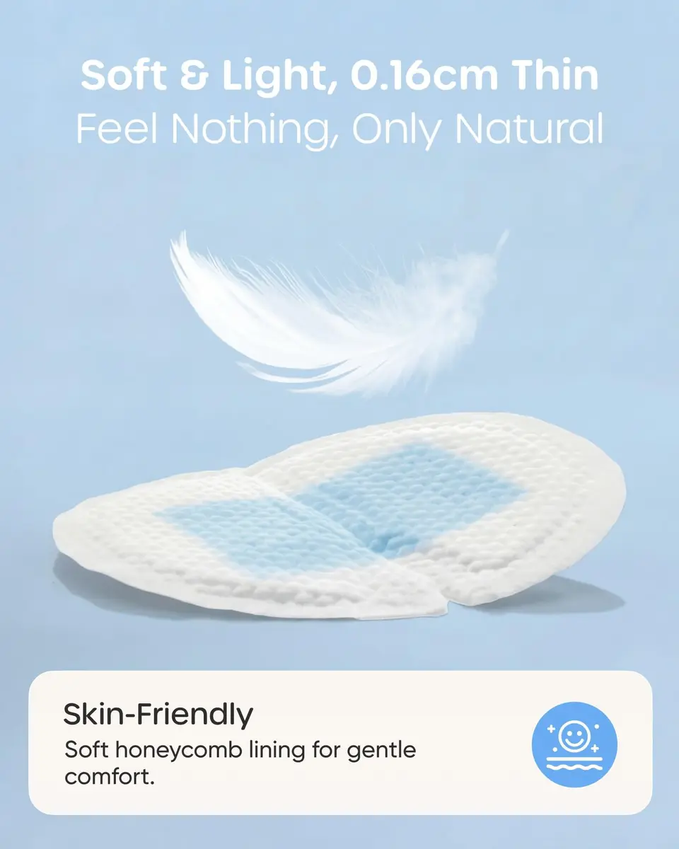 Nuliie High-Absorbency Blue Core Nursing Pads 200 Count | Stay Dry Day & Night, Leakproof, Individually Wrapped - view 4