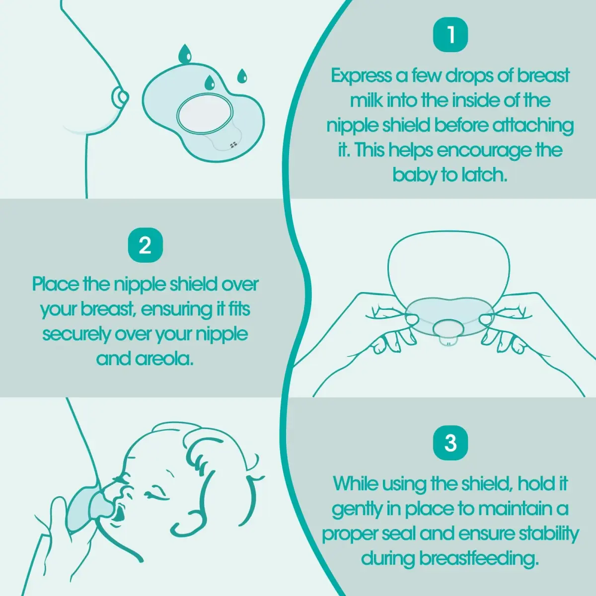 Cheri Baby Nipple Shield for Breastfeeding Difficulty, 20mm M Size, 2-Pair Pack | Soft Food Grade Silicone - view 4