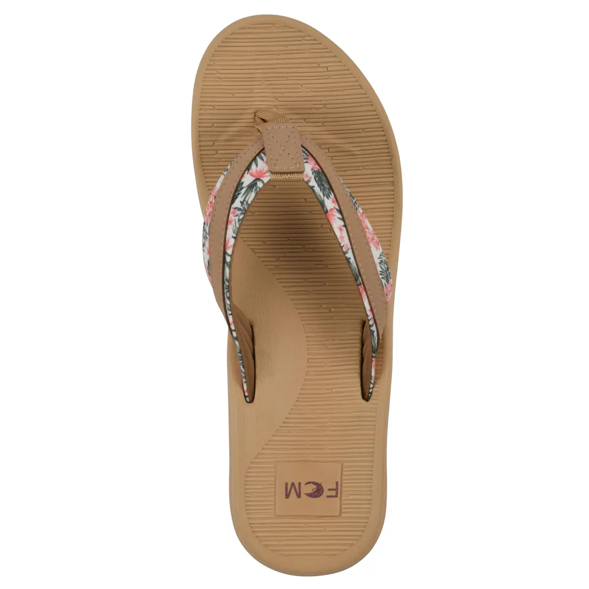 Island Surf Women's Aruba Flip-Flop Sandal, Tan Print, 7 M | Cloud-like Cushion & Arch Support - view 6