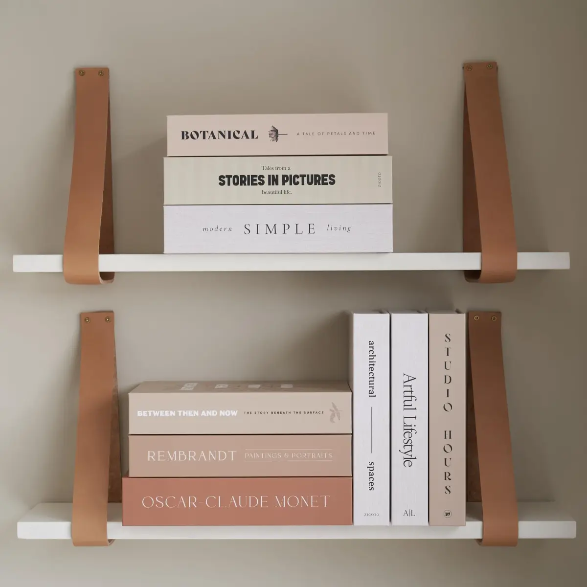 ZICOTO Decorative Books Set of 9 | 24cm (9.37in) Length | Faux Books for Coffee Table Decor - view 5