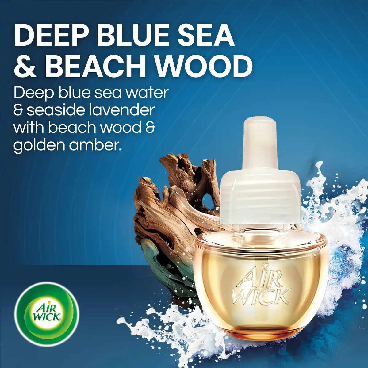 Air Wick Plug In Refills Deep Blue Sea & Beach Wood 4 ct (2.69 Fl Oz Total) | Concentrated Formula Area Deodorizer - view 2