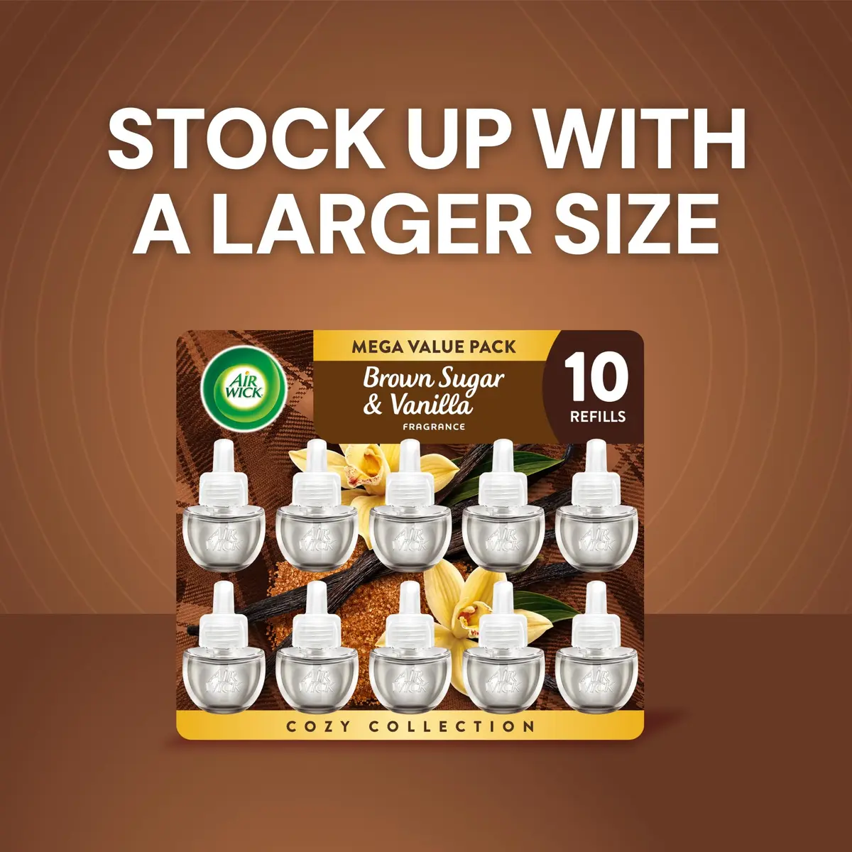 Air Wick Plug-In Scented Oil Refills Brown Sugar and Vanilla 6 Count (120ml / 4.02 Fl Oz) | Long-Lasting Fragrance - view 6