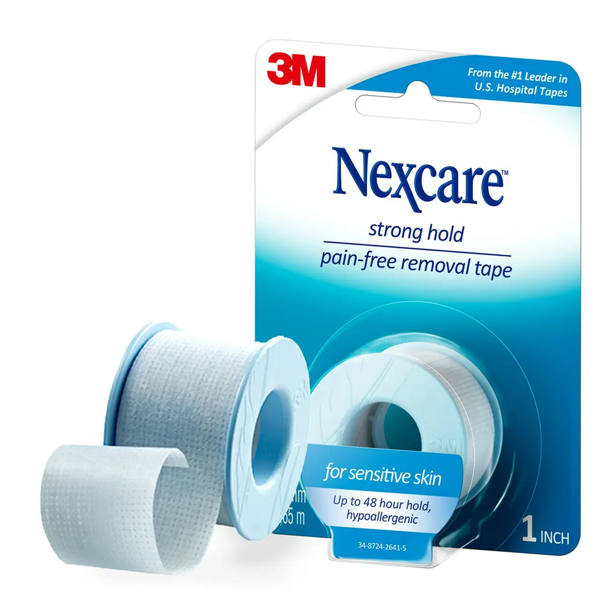 Nexcare Sensitive Skin Low Trauma Tape 1 x 144 in (2.5 cm x 3.65 m) | Hypoallergenic & Latex-Free for Fragile Skin - view 9