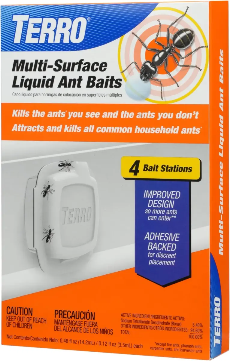 TERRO Indoor Liquid Ant Baits with Adhesive Strips for Discreet Baiting - 20 Count | Kills Visible Ants and Hidden Colonies - main product image