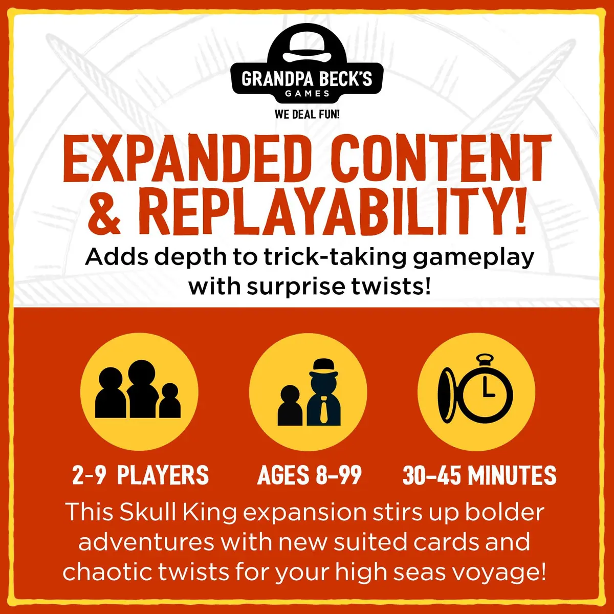 Grandpa Beck's Games Skull King Expansion Trick-Taking Card Game | Pirate Theme, 1 Pack - view 7
